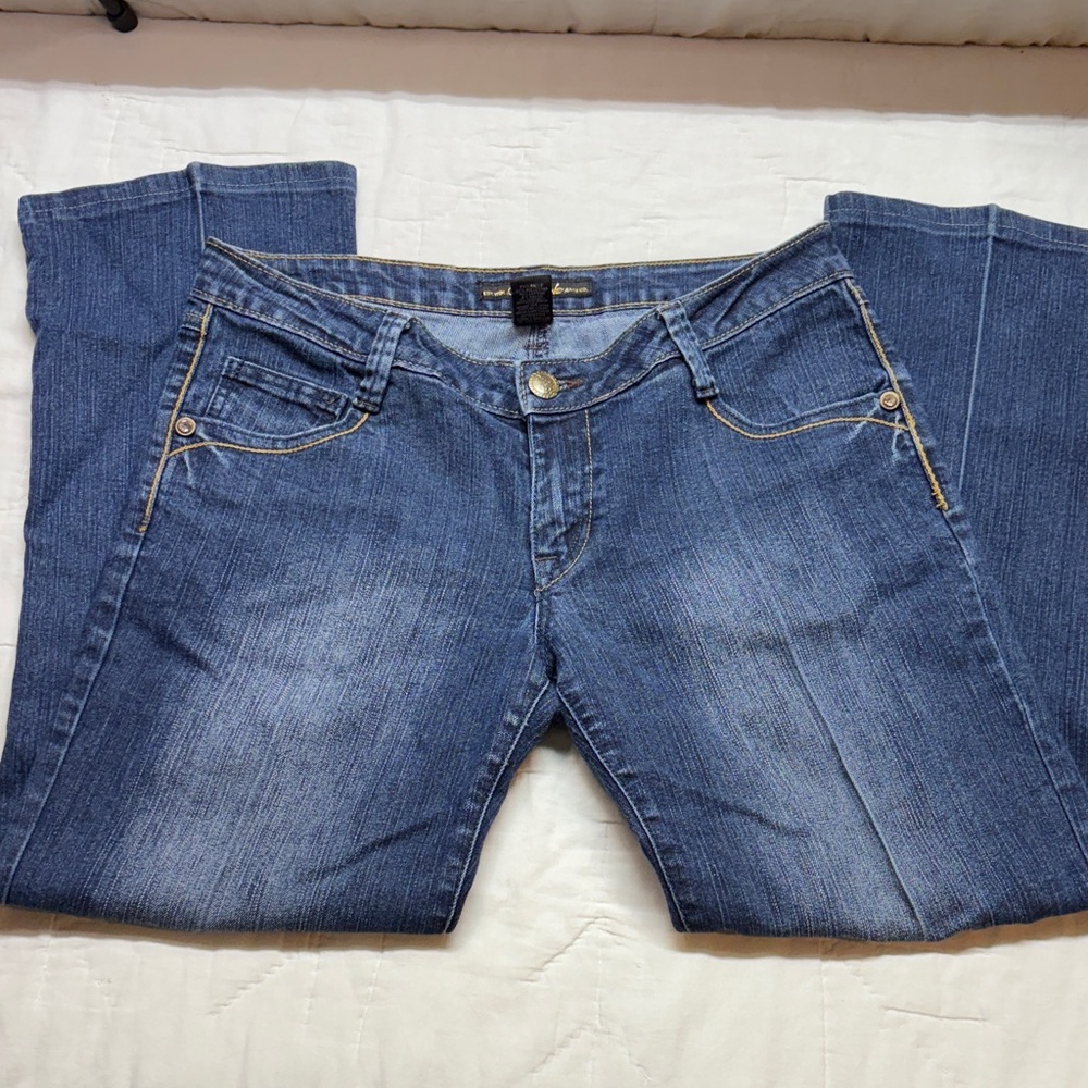 Vtg Southpole Jeans Womens 11 Blue Y2K Mid Rise Bootcut Denim Streetwear Vintage